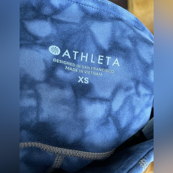 Athleta Powervita Blue Tie Dye Salutation 7/8 Ankle Tight Legging SZ XS - Picture 2 of 7